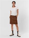 VMDANA HW SHORT FAUX SUEDE SKIRT GA cognac