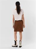 VMDANA HW SHORT FAUX SUEDE SKIRT GA cognac