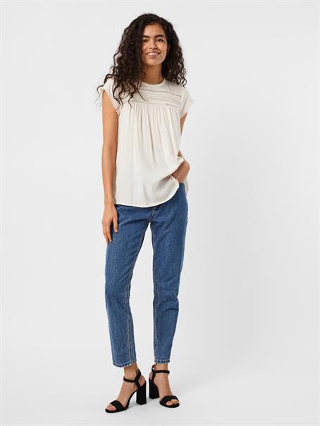 VMDEBBIE PLEAT S/L TOP NOOS snow white