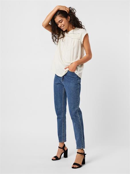 VMDEBBIE PLEAT S/L TOP NOOS snow white