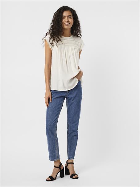 VMDEBBIE PLEAT S/L TOP NOOS snow white