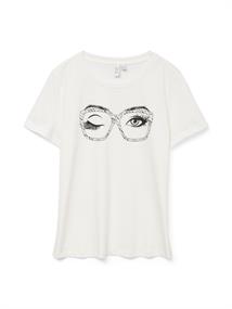 VMDEBRA S/S O-NECK T-SHIRT JRS BTQ GA snow white2