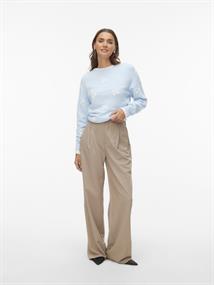 VMDOFFY INTARSIA LS O-NCK PULLOV GA NOOS cashmere blue