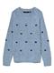 VMDOFFY INTARSIA LS O-NCK PULLOV GA NOOS cashmere blue