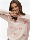 VMDOFFY INTARSIA LS O-NCK PULLOV GA NOOS misty rose