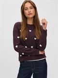 VMDOFFY INTARSIA LS O-NCK PULLOV GA NOOS windsor wine