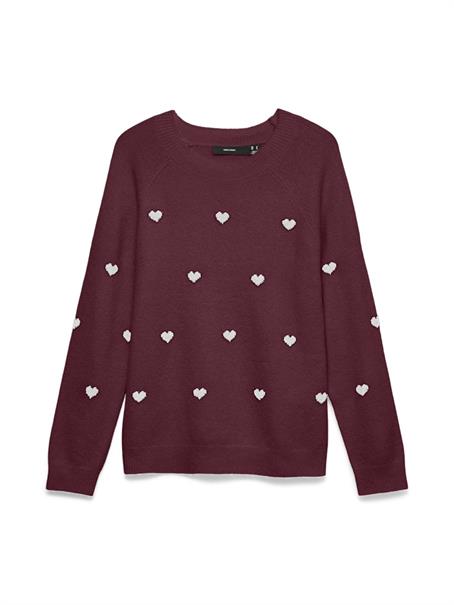 VMDOFFY INTARSIA LS O-NCK PULLOV GA NOOS windsor wine