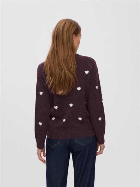 VMDOFFY INTARSIA LS O-NCK PULLOV GA NOOS windsor wine