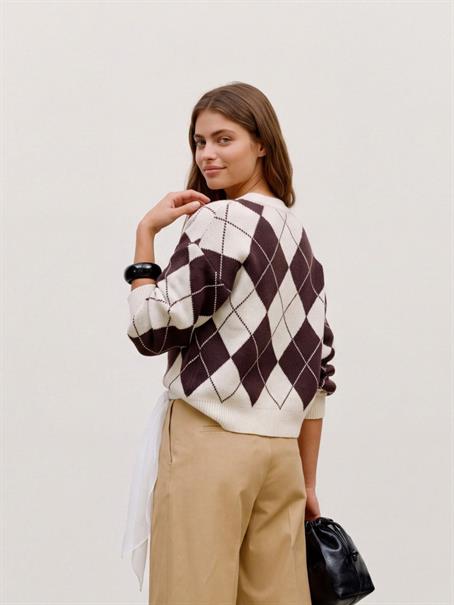 VMDOFFY JAQUARD LS O-NCK PULLOVER NOOS birch