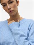 VMDOFFY LS O-NECK BLOUSE GA NOOS blue jasper