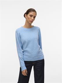 VMDOFFY LS O-NECK BLOUSE GA NOOS blue jasper
