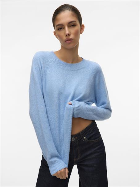 VMDOFFY LS O-NECK BLOUSE GA NOOS blue jasper