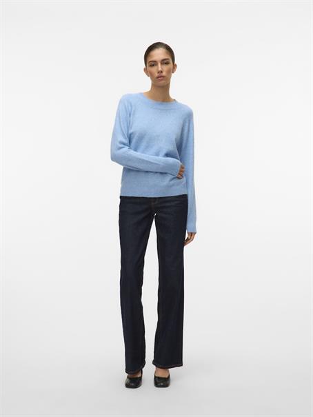 VMDOFFY LS O-NECK BLOUSE GA NOOS blue jasper