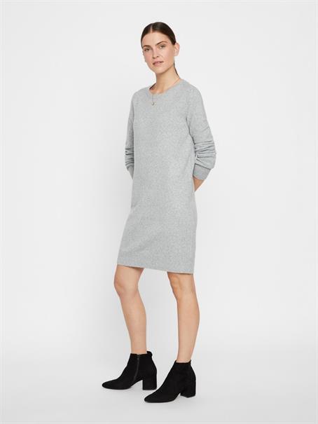 VMDOFFY LS O-NECK DRESS GA NOOS light grey melange