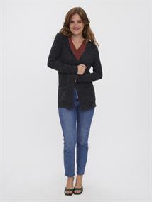 VMDOFFY LS OPEN HOOD CARDIGAN black