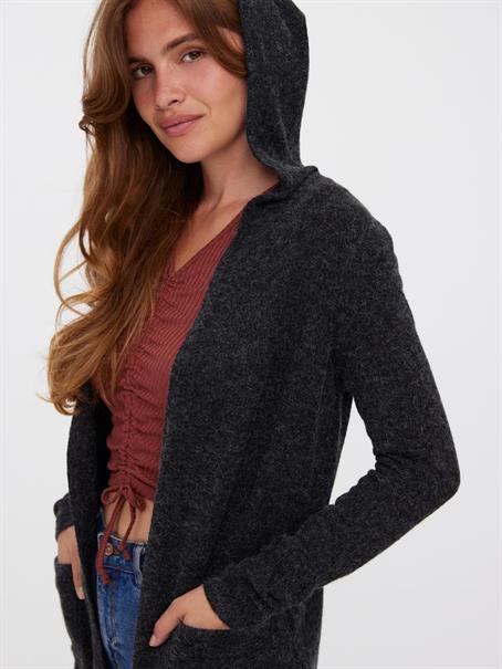 VMDOFFY LS OPEN HOOD CARDIGAN black