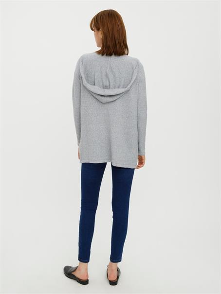 VMDOFFY LS OPEN HOOD CARDIGAN GA NOOS light grey melange