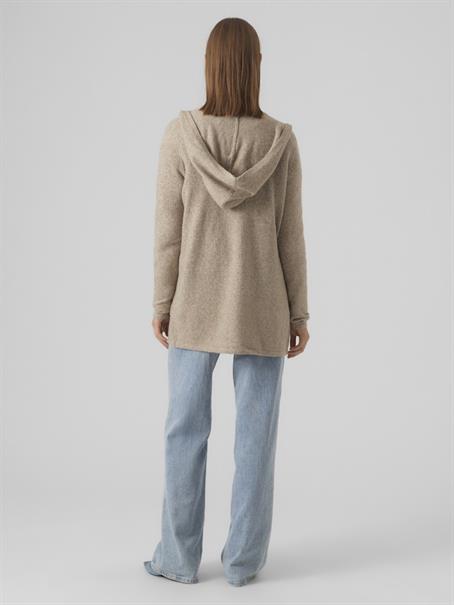 VMDOFFY LS OPEN HOOD CARDIGAN GA NOOS sepia tint