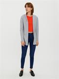 VMDOFFY LS OPEN HOOD CARDIGAN light grey melange