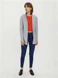 VMDOFFY LS OPEN HOOD CARDIGAN light grey melange
