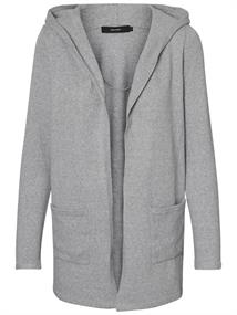 VMDOFFY LS OPEN HOOD CARDIGAN light grey melange
