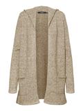 VMDOFFY LS OPEN HOOD CARDIGAN sepia tint
