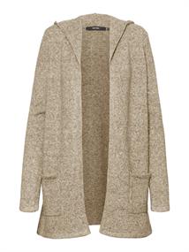 VMDOFFY LS OPEN HOOD CARDIGAN sepia tint