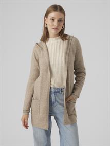 VMDOFFY LS OPEN HOOD CARDIGAN sepia tint