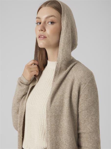VMDOFFY LS OPEN HOOD CARDIGAN sepia tint
