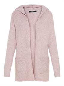 VMDOFFY LS OPEN HOOD CARDIGAN woodrose