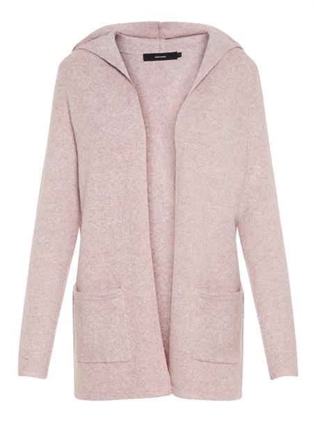VMDOFFY LS OPEN HOOD CARDIGAN woodrose
