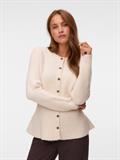 VMDOFFYJAQUARD LS O-NK PEPLUM CARDI NOO birch