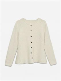 VMDOFFYJAQUARD LS O-NK PEPLUM CARDI NOO birch