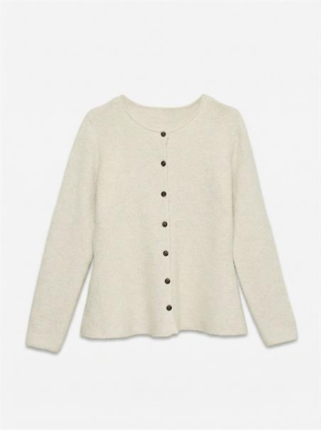 VMDOFFYJAQUARD LS O-NK PEPLUM CARDI NOO birch