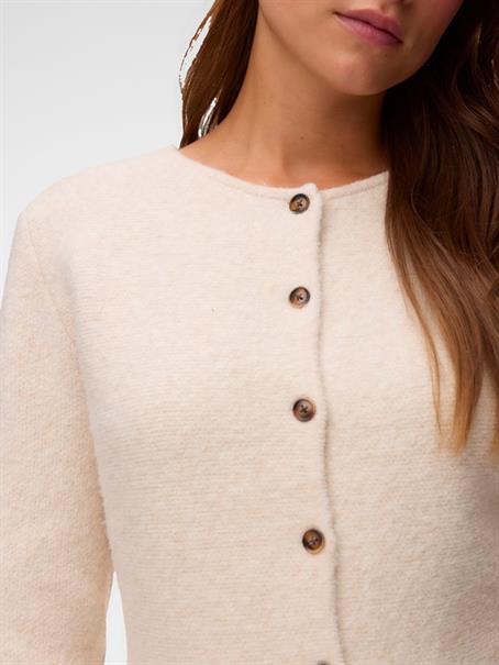 VMDOFFYJAQUARD LS O-NK PEPLUM CARDI NOO birch