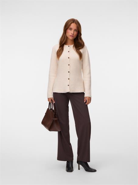 VMDOFFYJAQUARD LS O-NK PEPLUM CARDI NOO birch