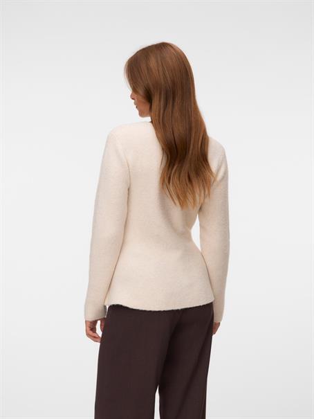 VMDOFFYJAQUARD LS O-NK PEPLUM CARDI NOO birch