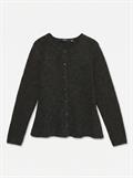 VMDOFFYJAQUARD LS O-NK PEPLUM CARDI NOO chocolate torte-melange