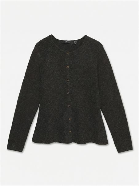 VMDOFFYJAQUARD LS O-NK PEPLUM CARDI NOO chocolate torte-melange