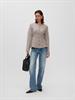 VMDOFFYJAQUARD LS O-NK PEPLUM CARDI NOO moon rock