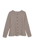 VMDOFFYJAQUARD LS O-NK PEPLUM CARDI NOO moon rock