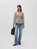VMDOFFYJAQUARD LS O-NK PEPLUM CARDI NOO moon rock