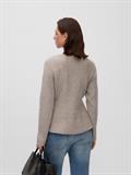 VMDOFFYJAQUARD LS O-NK PEPLUM CARDI NOO moon rock