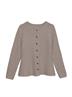 VMDOFFYJAQUARD LS O-NK PEPLUM CARDI NOO moon rock