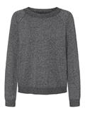 VMDOFFYSHINE LS O-NECK BLOUSE REP NOOS asphalt