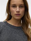 VMDOFFYSHINE LS O-NECK BLOUSE REP NOOS asphalt