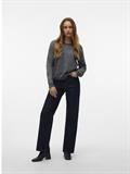 VMDOFFYSHINE LS O-NECK BLOUSE REP NOOS asphalt