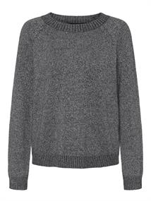 VMDOFFYSHINE LS O-NECK BLOUSE REP NOOS asphalt