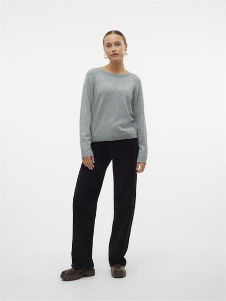 VMDOFFYSHINE LS O-NECK BLOUSE REP NOOS balsam green