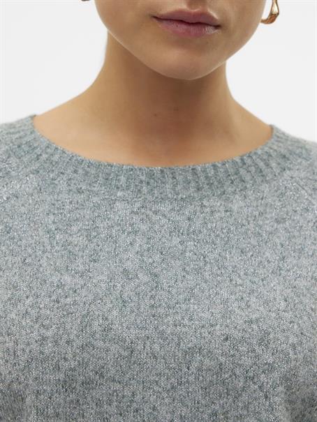VMDOFFYSHINE LS O-NECK BLOUSE REP NOOS balsam green